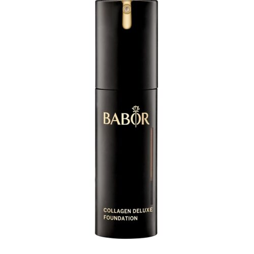 Base hidratante BABOR Collagen Deluxe Ivory, maquillaje pro para piel seca con fórmula antiedad y alta cobertura.